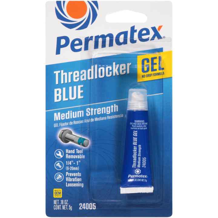 24200 - PERMATEX® MEDIUM STRENGTH THREADLOCKER BLUE GEL, 6 G